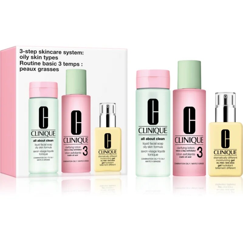 Clinique 3 Steps Skincare Systeme Oily Skin Types ajándékszett zsíros bőrre