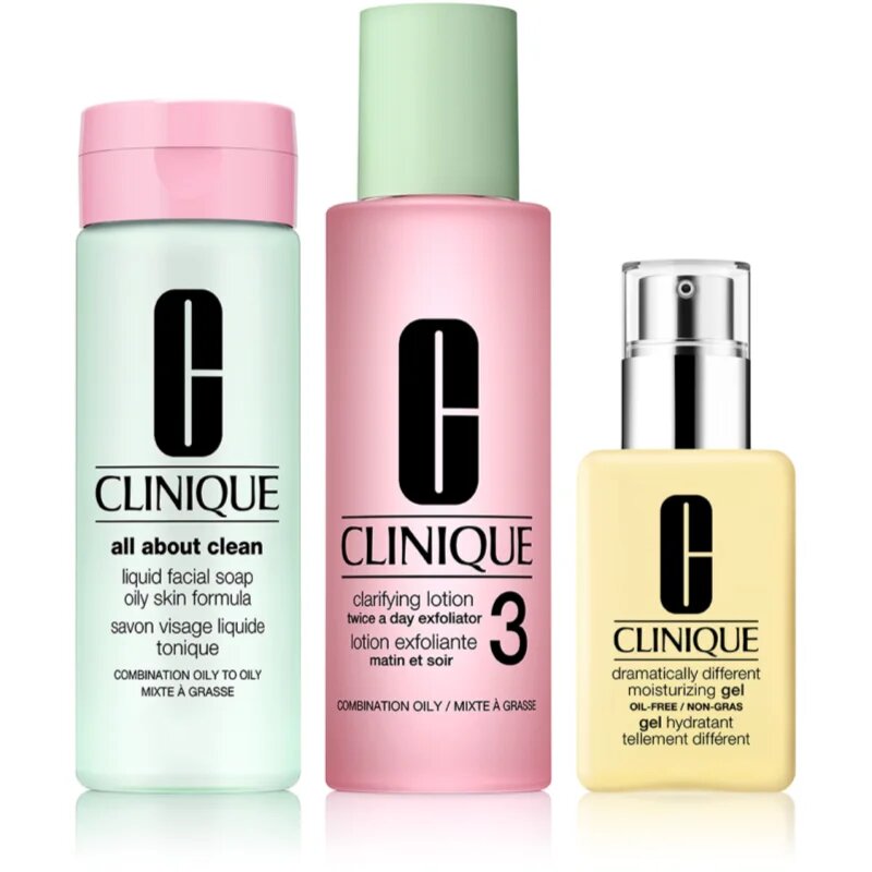 Clinique 3 Steps Skincare Systeme Oily Skin Types ajándékszett zsíros bőrre