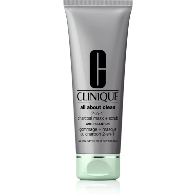 Clinique All About Clean™ 2-in-1 Charcoal Mask + Scrub tisztító arcmaszk 100 ml