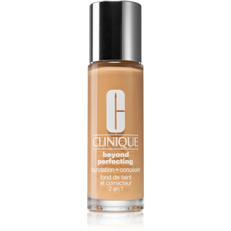 Clinique Beyond Perfecting™ Foundation + Concealer alapozó és korrektor 2 az 1-ben árnyalat CN 58 Honey 30 ml