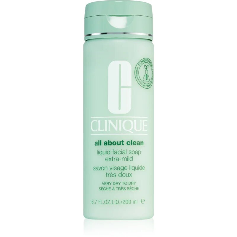 Clinique Liquid Facial Soap Extra-Mild folyékony szappan száraz és nagyon száraz bőrre 200 ml