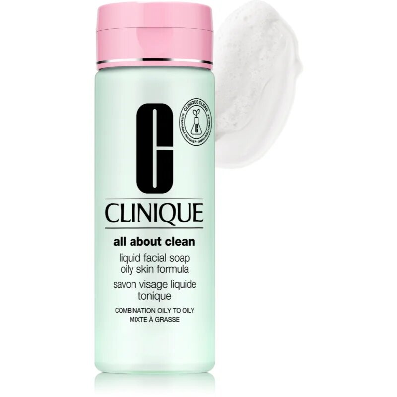 Clinique Liquid Facial Soap Oily Skin Formula folyékony szappan kombinált és zsíros bőrre 400 ml
