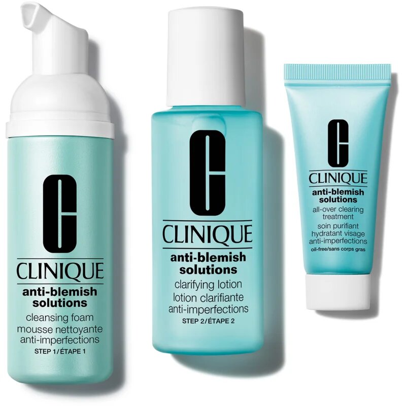 Clinique Mini Kit Clear Skin Routine ajándékszett a bőr tökéletes tisztításához