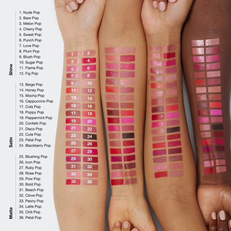 Clinique Pop™ Longwear Lipstick Satin selyem rúzs árnyalat 40 Cute Pop 3.9 g