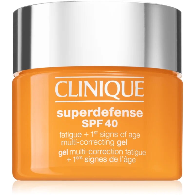 Clinique Superdefense™ SPF 40 Fatigue + 1st Signs of Age Multi Correcting Gel hidratáló gél a bőröregedés első jeleinek eltüntetésére SPF 40 50 ml