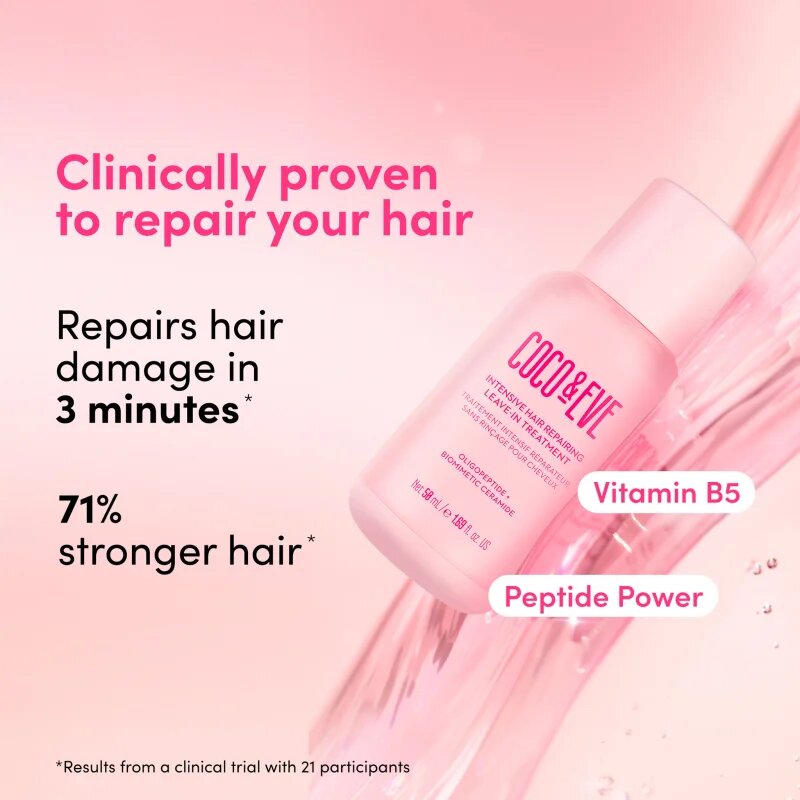 Coco & Eve Sweet Repair Intensive Hair Repairing Leave-in Treatment leöblítést nem igénylő regeneráló kondicionáló a sérült és festett hajra 50 ml