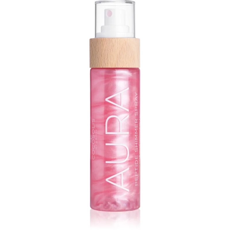 COCOSOLIS AURA Peptide Shimmer Spray hidratéló spray élénkítő hatással illattal Strawberry Cheesecake 100 ml