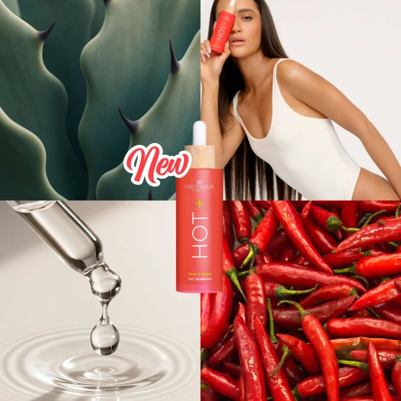 COCOSOLIS HOT+ testápoló szérum a zsírégetés támogatására illattal Red Clementine 100 ml