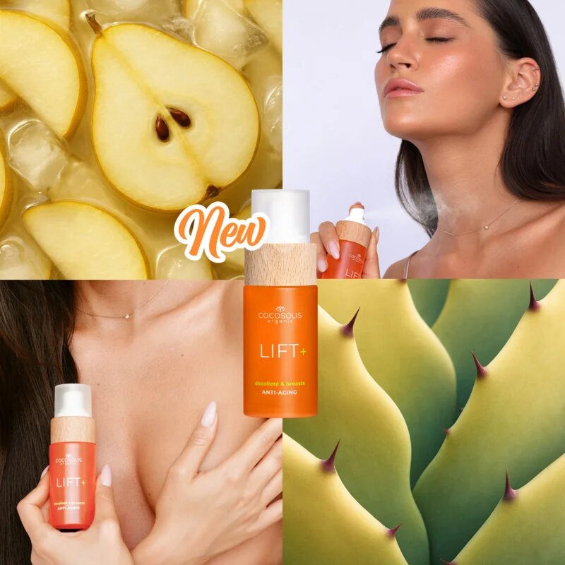 COCOSOLIS LIFT+ liftinges szérum dekoltázsra és mellre illattal Pear 50 ml