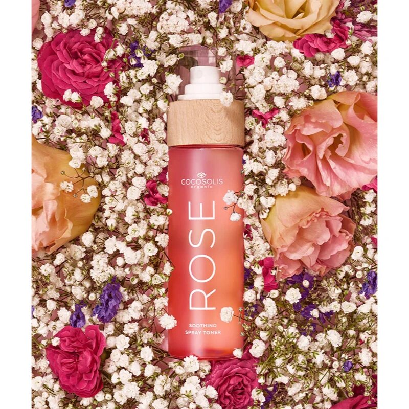 COCOSOLIS ROSE Soothing Spray Toner nyugtató tonikum az érzékeny arcbőrre 100 ml
