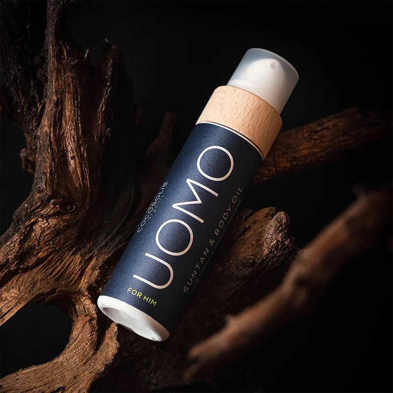 COCOSOLIS UOMO ápoló- és napvédő olaj védőfaktor nélkül uraknak Black Coconut 110 ml