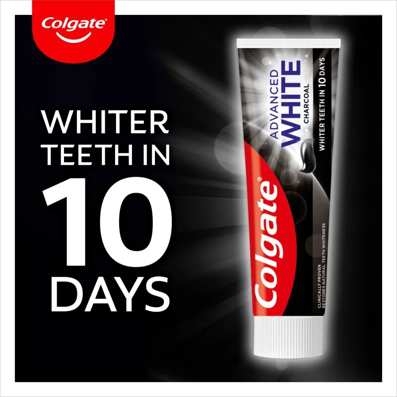 Colgate Advanced White Charcoal fogfehérítő fogkrém faszénnel 75 ml