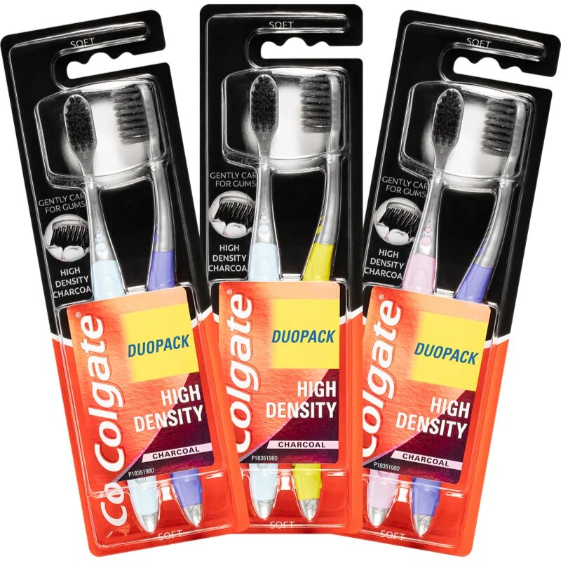 Colgate High Density Charcoal soft fogkefe 2 db