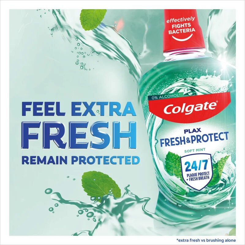 Colgate Plax Fresh&Protect Soft Mint szájvíz foglepedék ellen 500 ml