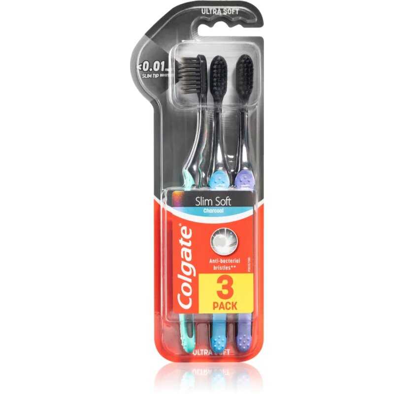 Colgate Slim Soft Active fogkefe aktív szénnel soft 3 db