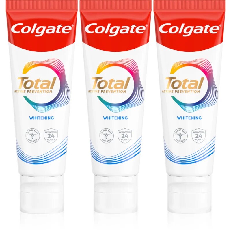 Colgate Total Active Prevention Whitening fehérítő fogkrém 3x75 ml