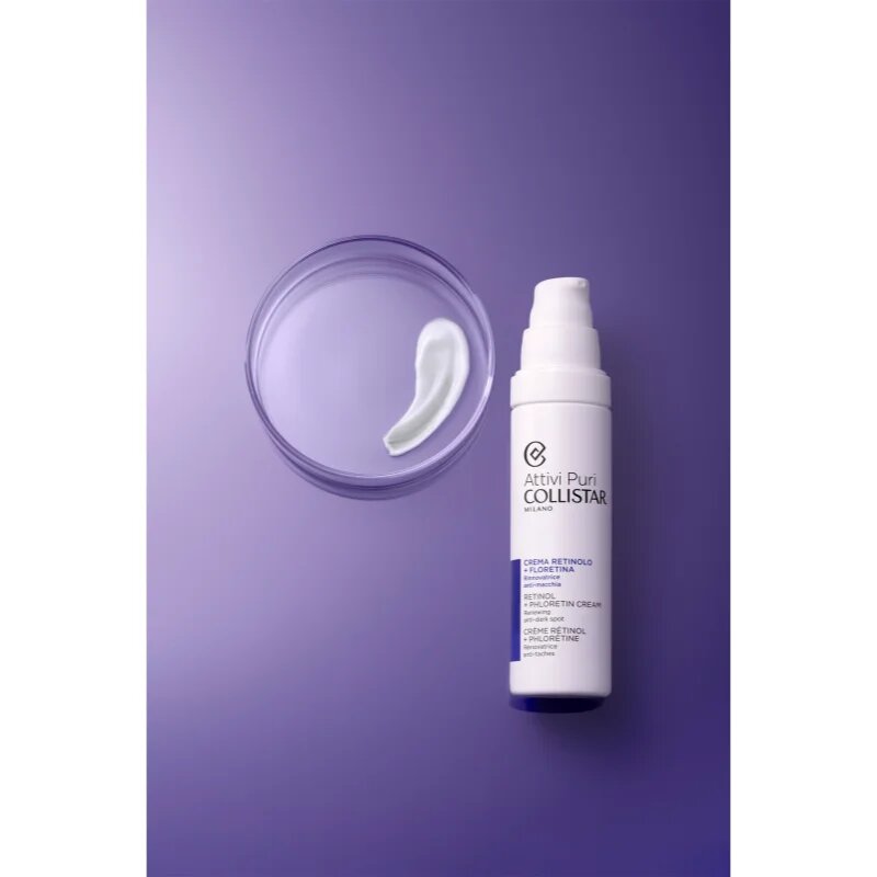 Collistar Attivi Puri Retinol + Phloretin aktivizáló éjszakai krém a pigmentfoltok csökkentésére retinollal 50 ml