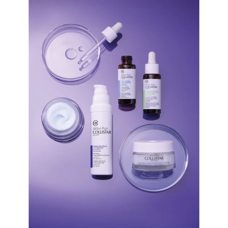 Collistar Attivi Puri Retinol + Phloretin aktivizáló éjszakai krém a pigmentfoltok csökkentésére retinollal 50 ml