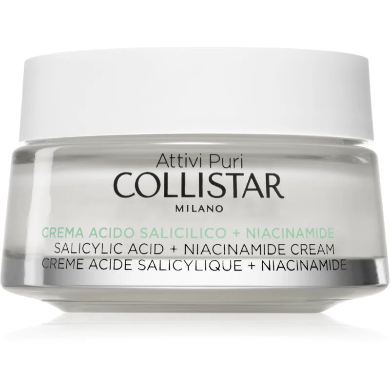 Collistar Attivi Puri Salicylic Acid + Niacinamide nyugtató krém szalicilsavval 50 ml