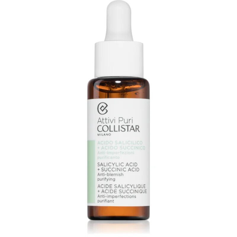Collistar Attivi Puri Salicylic Acid + Succinic Acid méregtelenítő tisztító szérum 30 ml