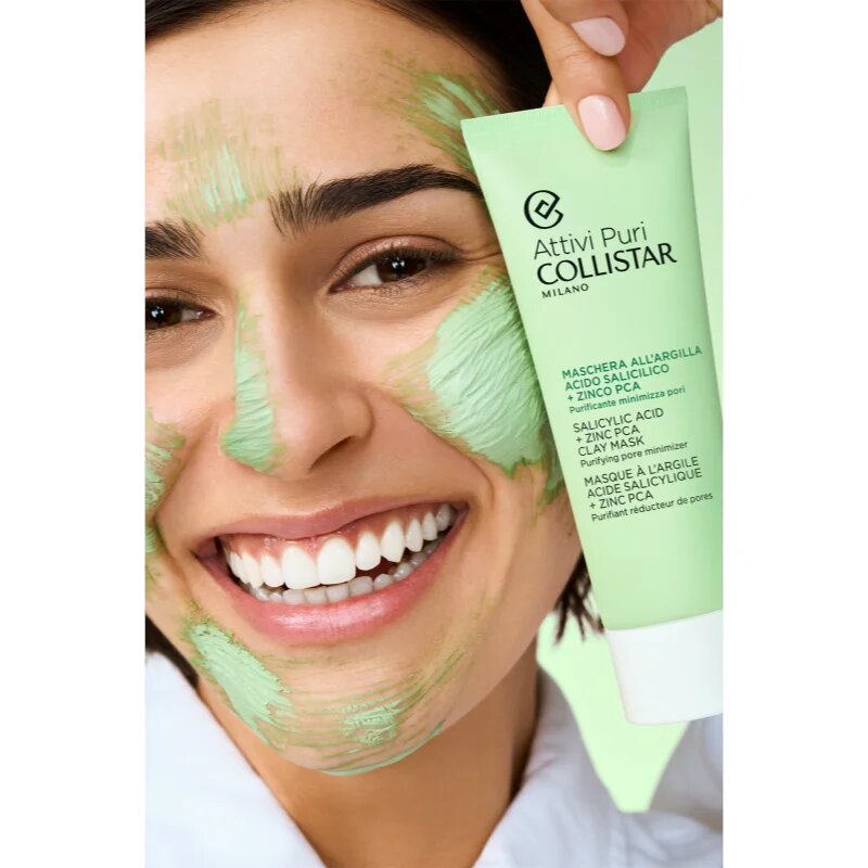 Collistar Attivi Puri Salicylic Acid + Zinc Clay Mask agyagos maszk hialuronsavval 75 ml