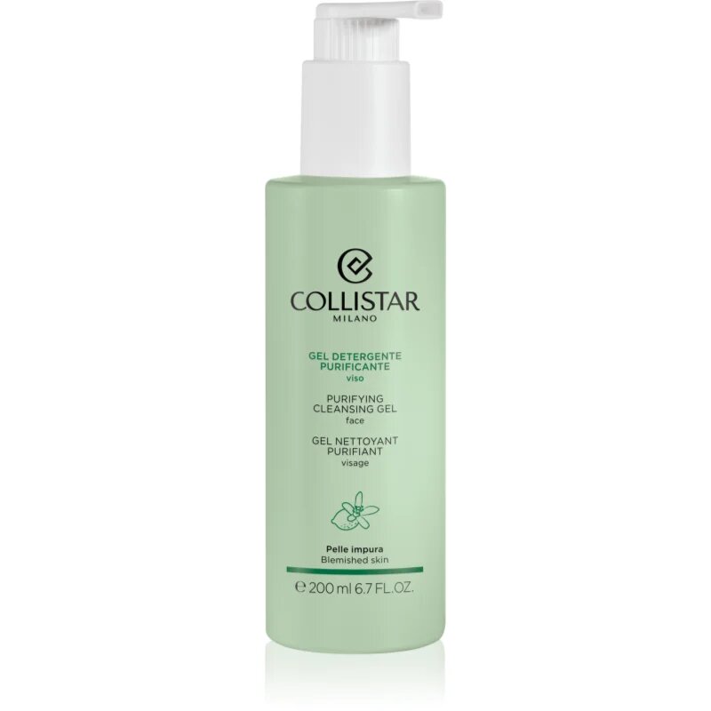Collistar Cleansing Purifying Cleansing Gel gyengéd tisztító gél az arcra irritáció ellen 200 ml