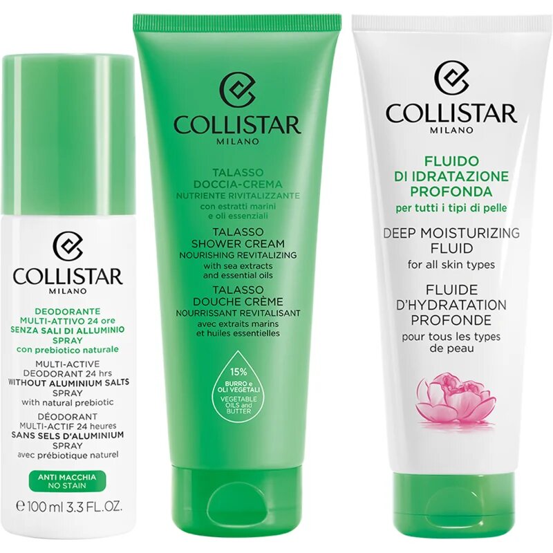 Collistar Deep Moisturizing Fluid Travel Kit utazási készlet a dehidratált száraz bőrre