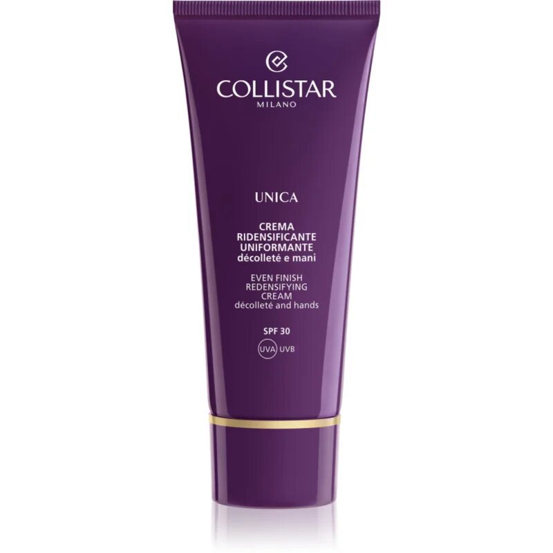 Collistar Unica Even Finish Redensifying Cream feszesítő krém dekoltázsra és mellre SPF 30 75 ml