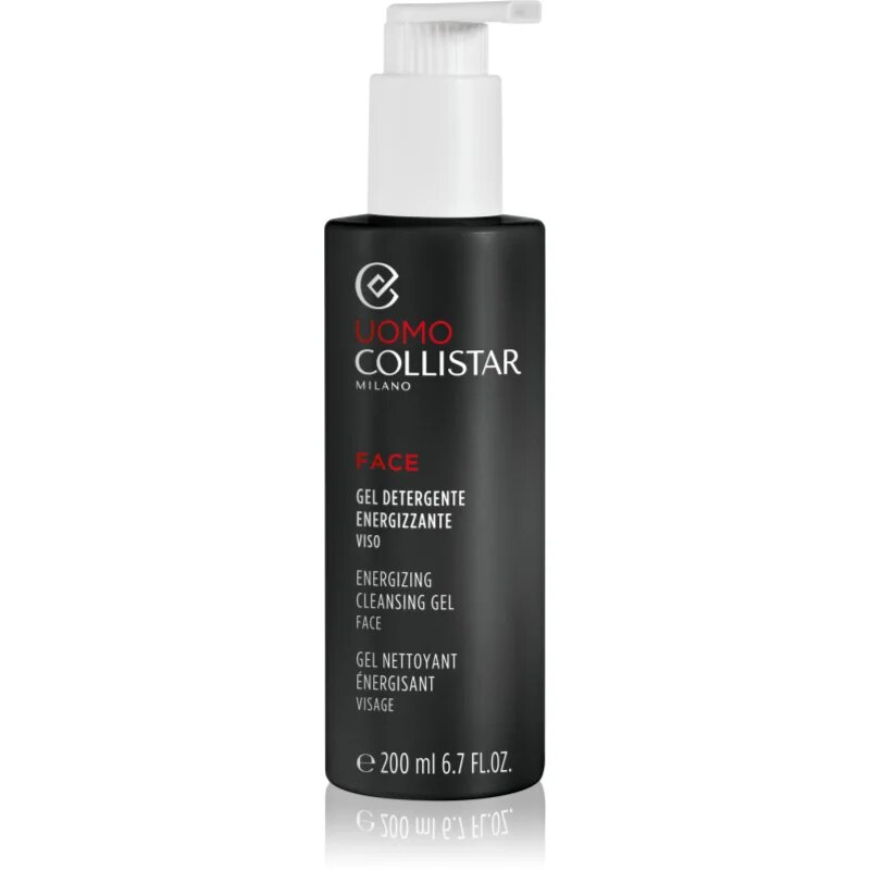 Collistar Uomo Energizing Cleansing Gel Face energizáló és tisztító gél az arcra 200 ml