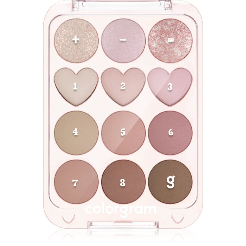 Colorgram Pin Point Eyeshadow Palette szemhéjfesték paletta a tökéletes küllemért árnyalat 02 Pink+Mauve 9.9 g