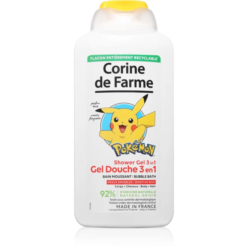 Corine de farme Shower Gel 3 in 1 gyengéd tusoló gél és sampon gyermekeknek 3 az 1-ben 500 ml