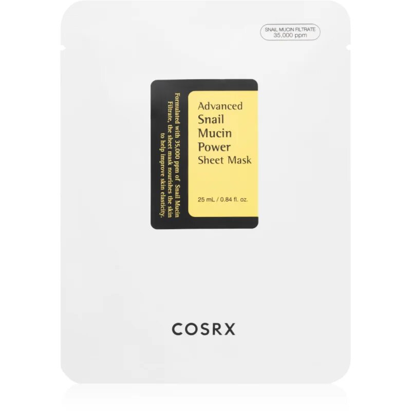 Cosrx Advanced Snail Power Essence szövet arcmaszk a ráncok ellen hidratáló hatással 25 ml