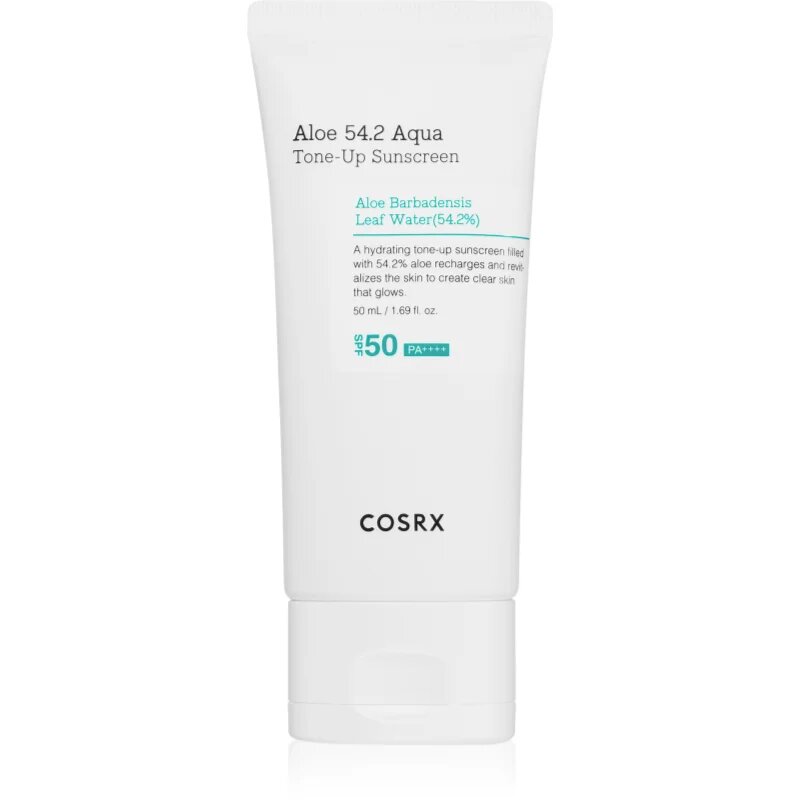 Cosrx Aloe 54.2 Aqua Tone-Up Sunscreen védő és tonizáló folyadék arcra SPF 50+ 50 ml