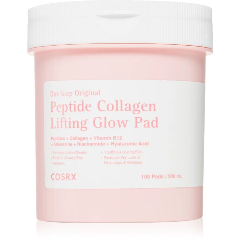 Cosrx One Step Original Peptide Collagen Lifting Glow Pad tonizáló párnák arcbőr feszesítése és liftingje 100 db