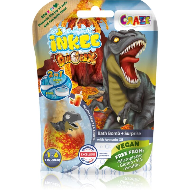 Craze INKEE Dino fürdőgolyó gyermekeknek meglepetéssel 1 db