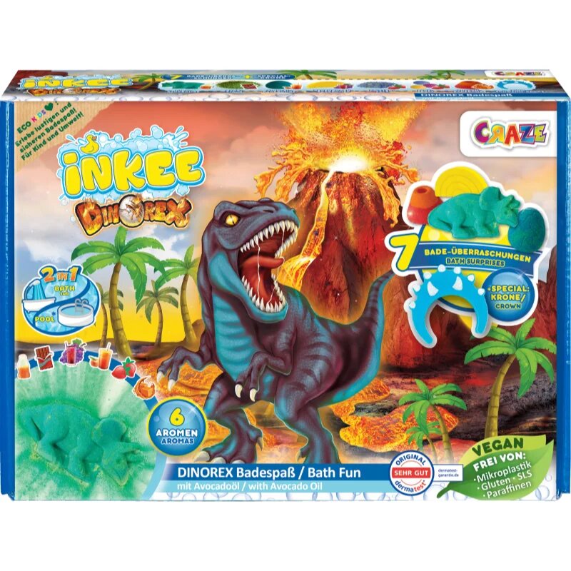 Craze INKEE Dino szett fürdőbe gyermekeknek