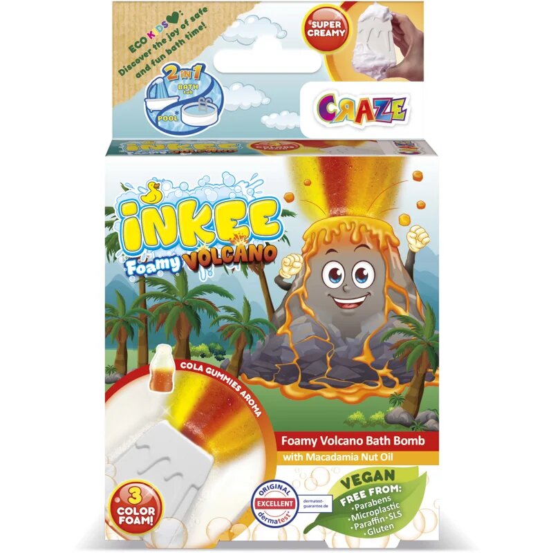 Craze INKEE Foamy Volcano fürdőgolyó gyermekeknek 1 db