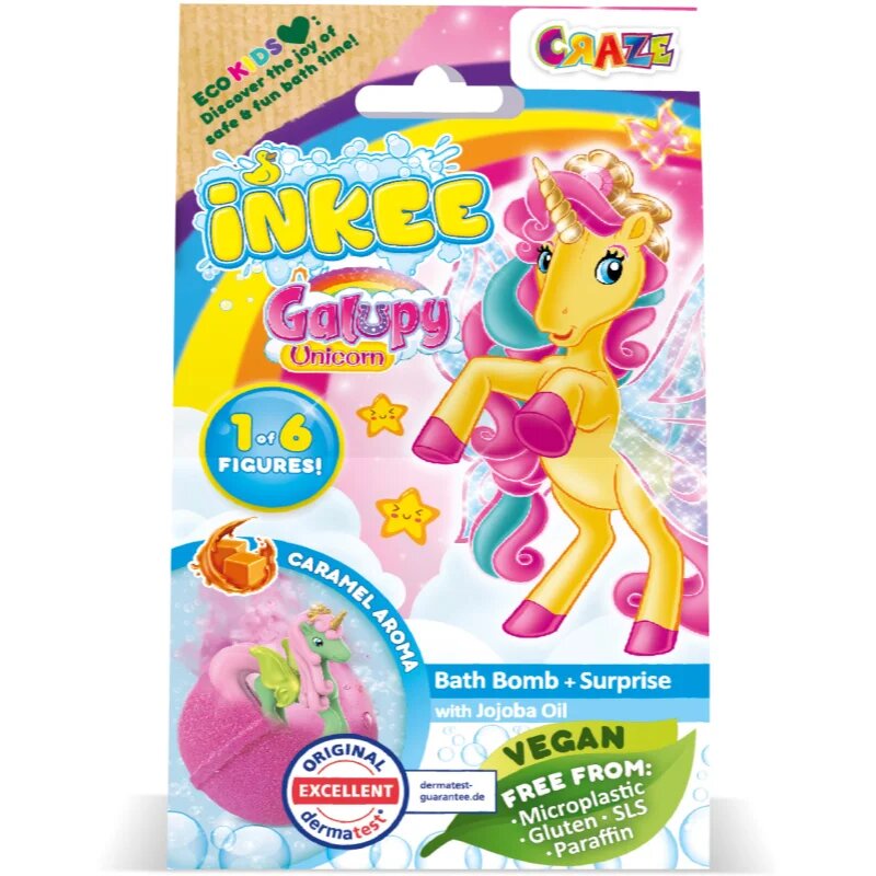Craze INKEE Galupy Unicorn fürdőgolyó gyermekeknek 1 db