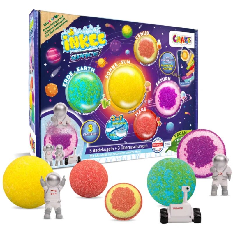 Craze Space Gift Box szénsavas fürdő golyók ajándékcsomagolásban