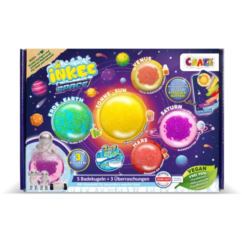 Craze Space Gift Box szénsavas fürdő golyók ajándékcsomagolásban
