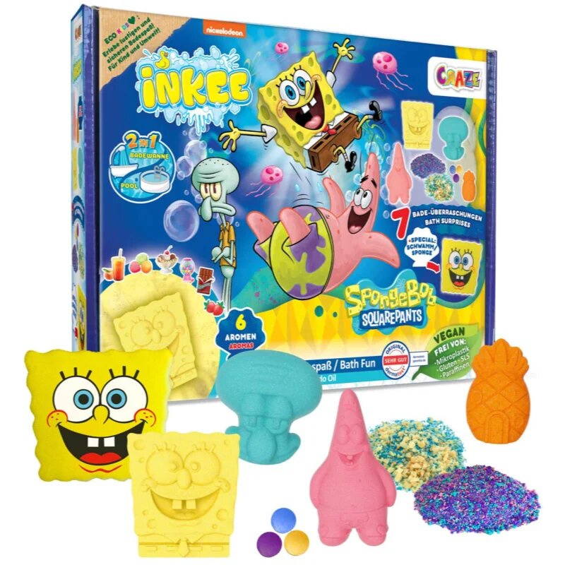 Craze SpongeBob Gift Box szénsavas fürdő golyók ajándékcsomagolásban