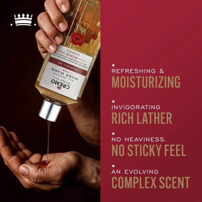 Cremo Bourbon & Oak fürdőgél férfiaknak 473 ml