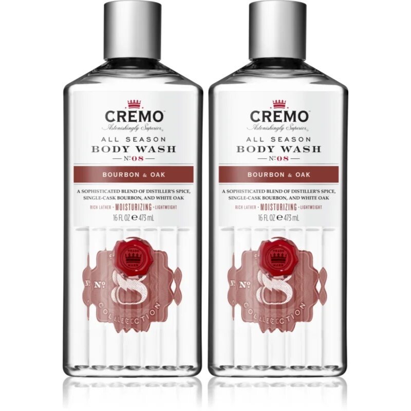Cremo Bourbon & Oak fürdőgél férfiaknak Woody & Ambery