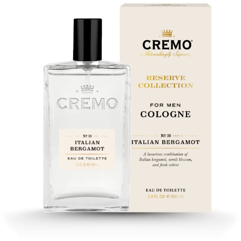 Cremo Italian Bergamot Eau de Toilette uraknak 100 ml