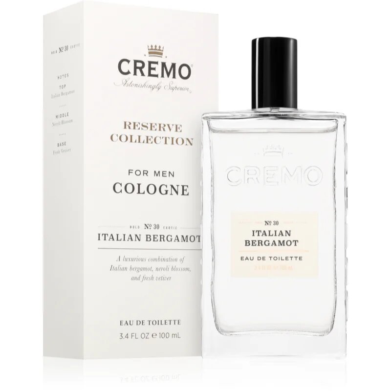 Cremo Italian Bergamot Eau de Toilette uraknak 100 ml