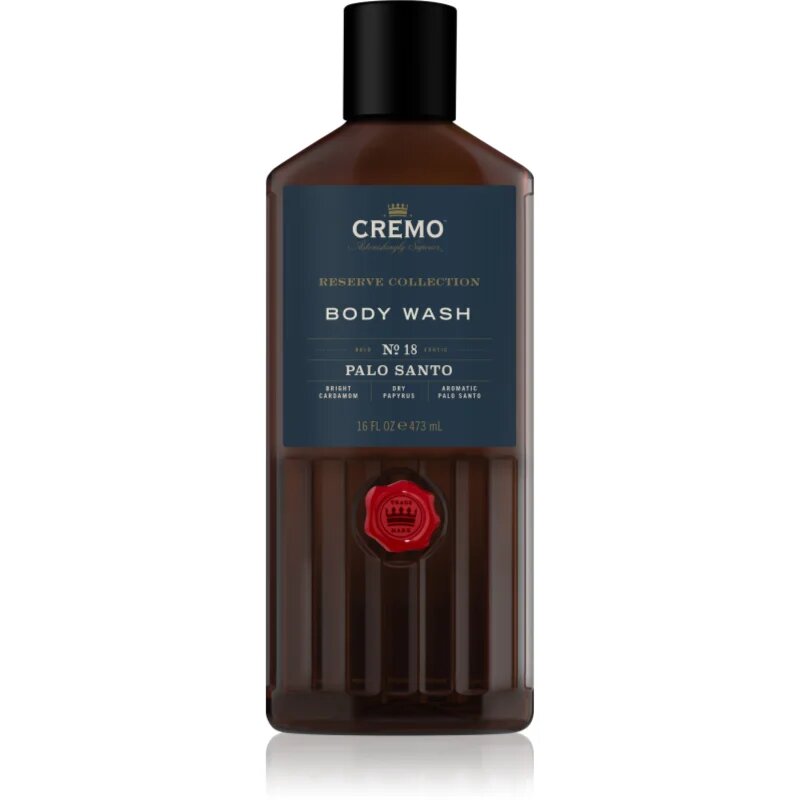 Cremo Palo Santo fürdőgél férfiaknak Woody & Warm 473 ml