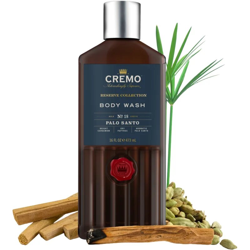 Cremo Reserve Collection Palo Santo energizáló tusfürdő gél uraknak 473 ml