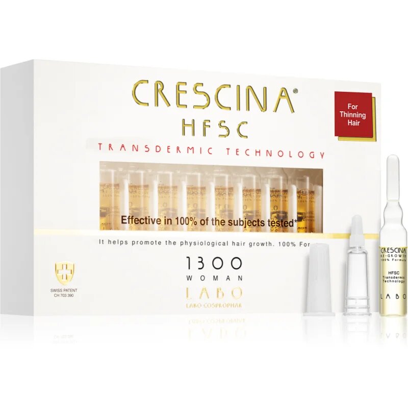 Crescina Transdermic 1300 Re-Growth hajnövekedést serkentő ápolás hölgyeknek 20x35 ml