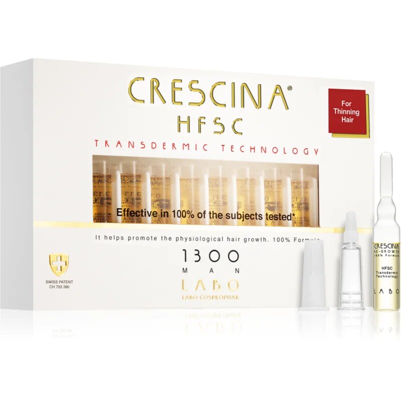 Crescina Transdermic 1300 Re-Growth hajnövekedést serkentő ápolás uraknak 20x35 ml