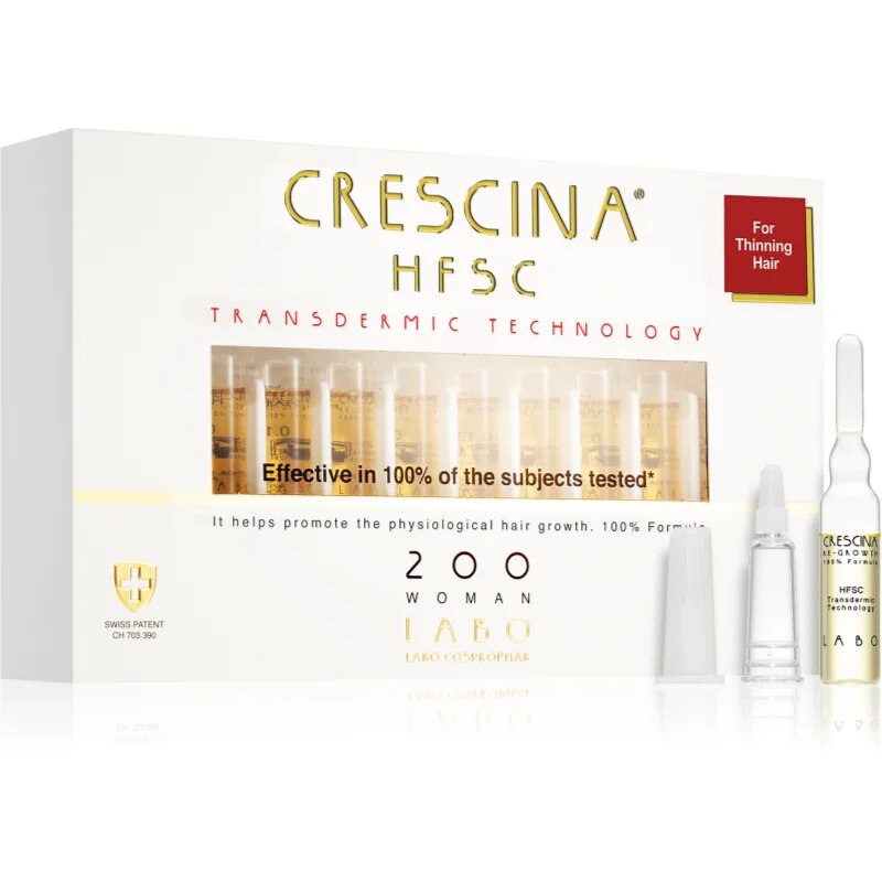 Crescina Transdermic 200 Re-Growth hajnövekedést serkentő ápolás hölgyeknek 20x3.5 ml